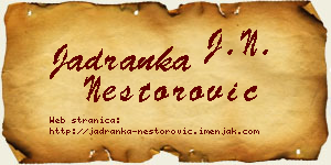 Jadranka Nestorović vizit kartica